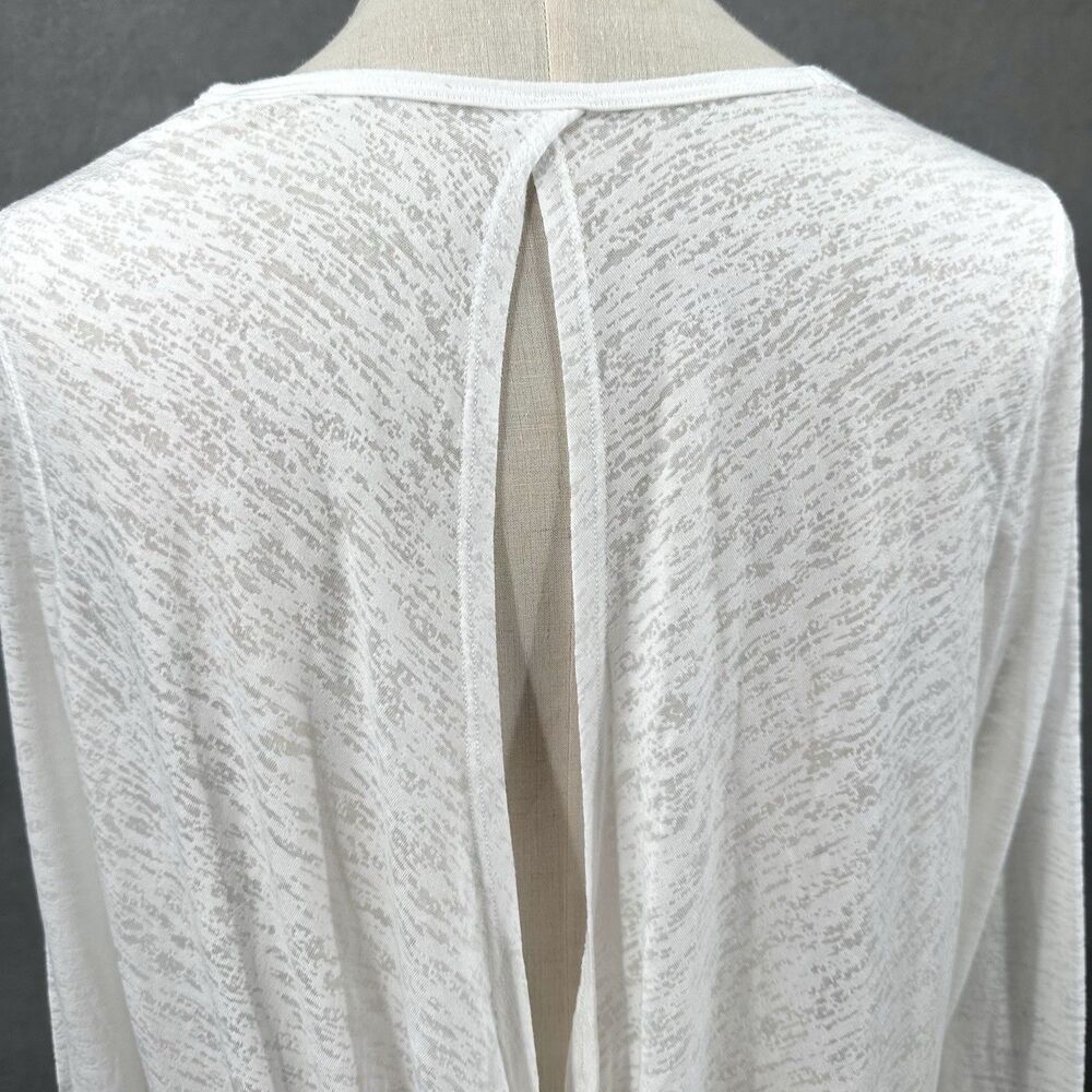 Lululemon Womens Long Sleeve Shirt Sz 6 White Open Keyhole Back Low Key Burnout - Picture 6 of 11